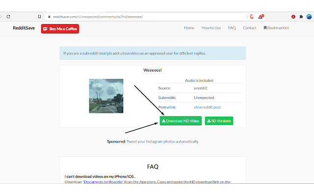 Video Downloader for reddit - Redditsave chrome谷歌浏览器插件_扩展第2张截图