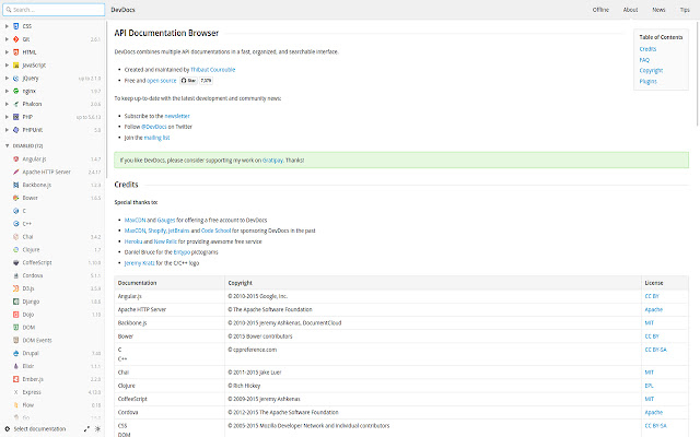 DevDocs chrome谷歌浏览器插件_扩展第1张截图