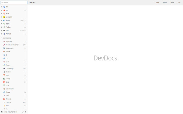 DevDocs chrome谷歌浏览器插件_扩展第3张截图