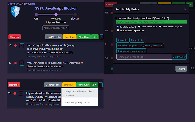 Sybu JavaScript Blocker chrome谷歌浏览器插件_扩展第3张截图