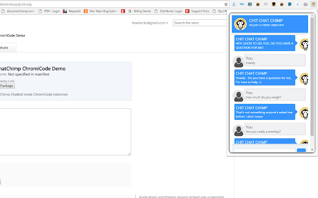 ChitChatChimp ChromiCode Demo chrome谷歌浏览器插件_扩展第1张截图