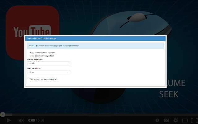 YouTube(TM) Mouse Controls chrome谷歌浏览器插件_扩展第2张截图