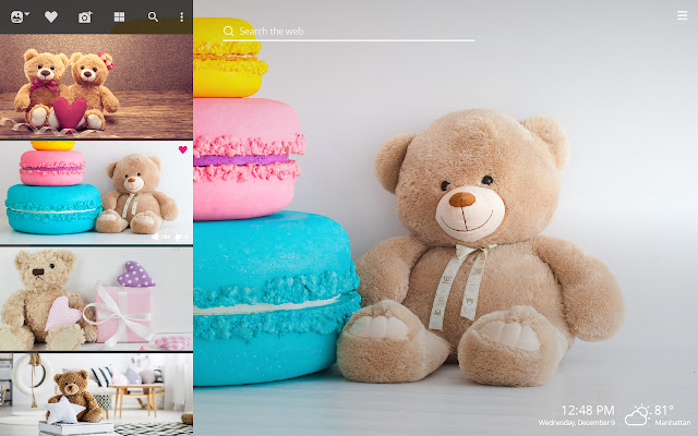 Cute Teddy Bear HD Wallpapers New Tab Theme chrome谷歌浏览器插件_扩展第2张截图