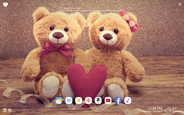 Cute Teddy Bear HD Wallpapers New Tab Theme chrome谷歌浏览器插件_扩展第3张截图