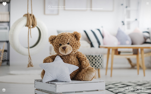 Cute Teddy Bear HD Wallpapers New Tab Theme chrome谷歌浏览器插件_扩展第4张截图