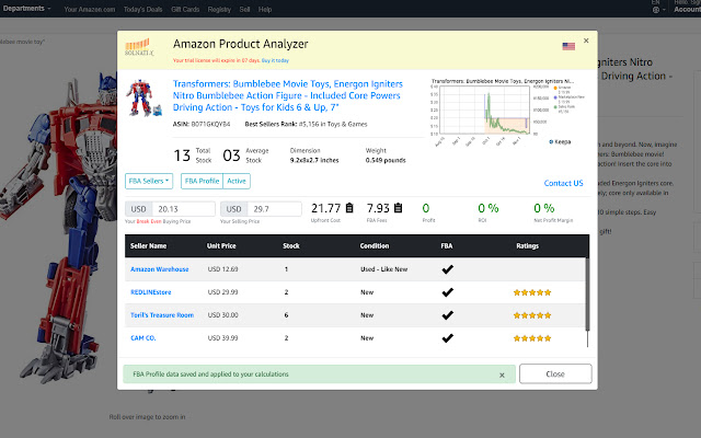 Amazon Product Analyzer chrome谷歌浏览器插件_扩展第1张截图