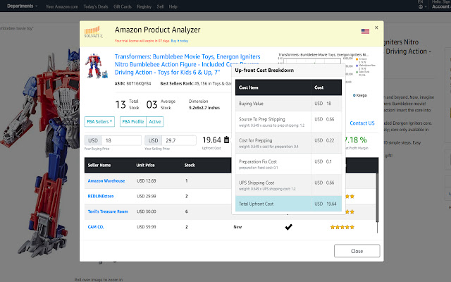 Amazon Product Analyzer chrome谷歌浏览器插件_扩展第2张截图