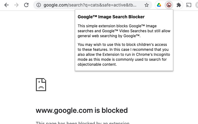 Google™ Image Search Blocker chrome谷歌浏览器插件_扩展第1张截图