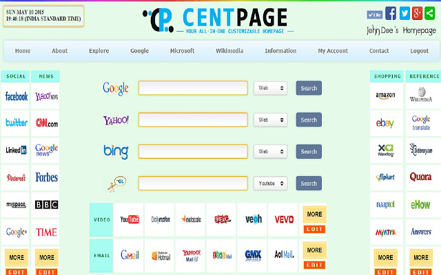 CENTPAGE - Homepage - Startpage chrome谷歌浏览器插件_扩展第3张截图