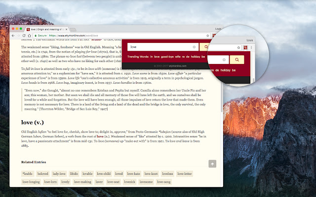 Etymonline chrome谷歌浏览器插件_扩展第1张截图