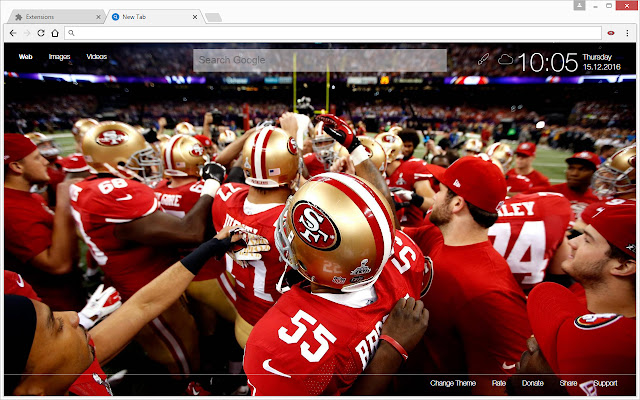 NFL San Francisco 49ers Wallpapers HD New Tab chrome谷歌浏览器插件_扩展第3张截图