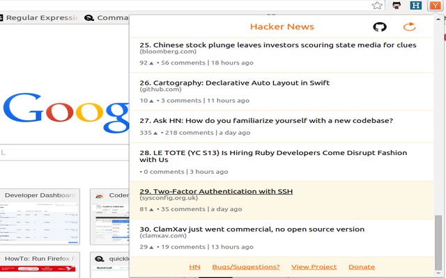 Hacker News Feed chrome谷歌浏览器插件_扩展第2张截图