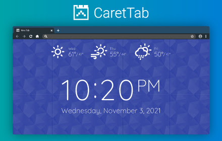 CaretTab-新标签时钟和日期