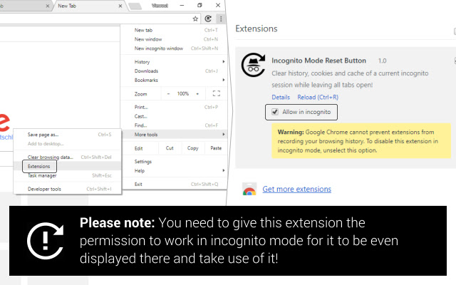 Incognito Mode Reset Button chrome谷歌浏览器插件_扩展第4张截图
