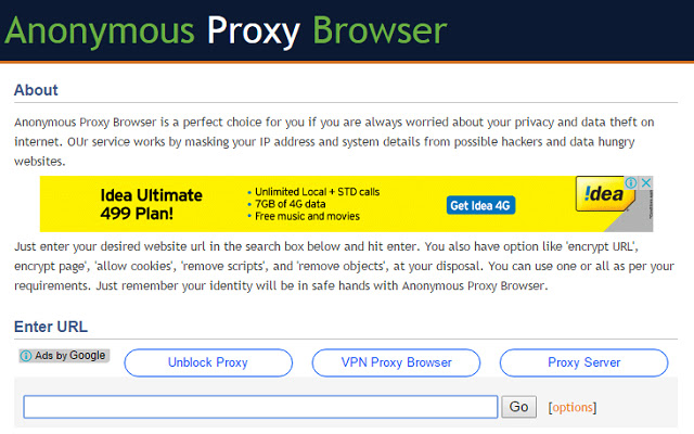 Anonymous Proxy Browser chrome谷歌浏览器插件_扩展第1张截图