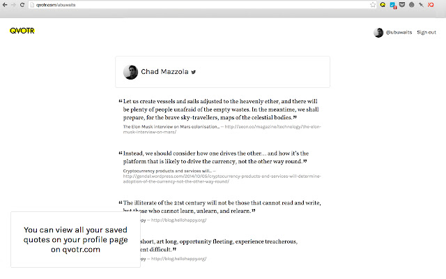 Qvotr chrome谷歌浏览器插件_扩展第3张截图