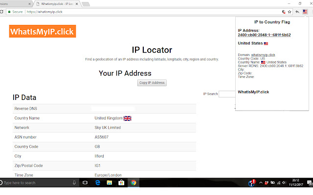 IP to Country Flag & MY IP - WhatIsMyIP.click chrome谷歌浏览器插件_扩展第2张截图