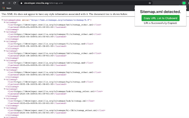 Sitemap Parser chrome谷歌浏览器插件_扩展第1张截图
