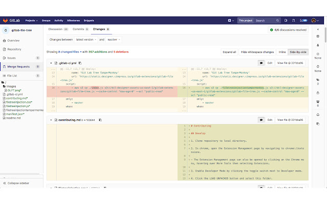 GitLab File Tree chrome谷歌浏览器插件_扩展第1张截图