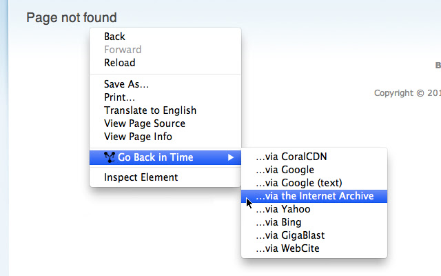 Go Back in Time chrome谷歌浏览器插件_扩展第1张截图