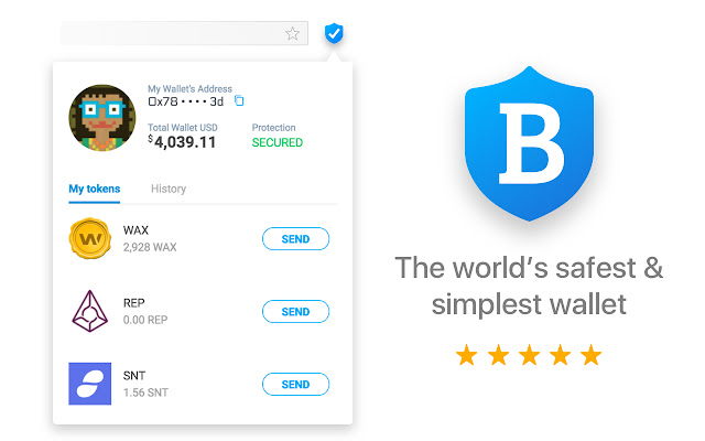 BLUE - World's Safest & Simplest Wallet chrome谷歌浏览器插件_扩展第1张截图