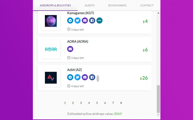 Crypto Airdrops & Bounties chrome谷歌浏览器插件_扩展第4张截图