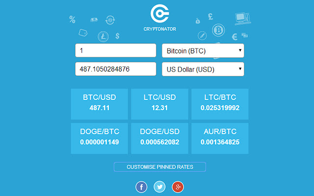 Cryptocurrency exchange rates & calculator chrome谷歌浏览器插件_扩展第1张截图