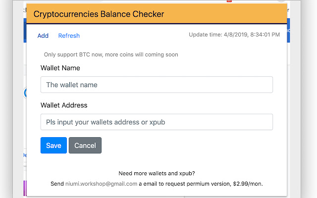 BTC Balance Checker chrome谷歌浏览器插件_扩展第1张截图