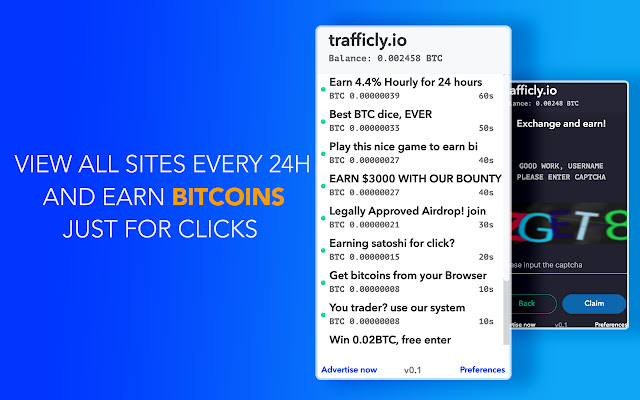 trafficly.io - Get Bitcoins in a second. chrome谷歌浏览器插件_扩展第1张截图