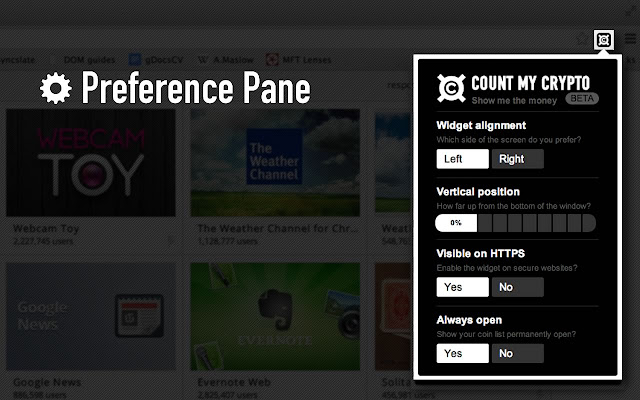 Count My Crypto chrome谷歌浏览器插件_扩展第3张截图