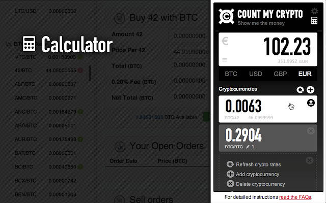 Count My Crypto chrome谷歌浏览器插件_扩展第4张截图