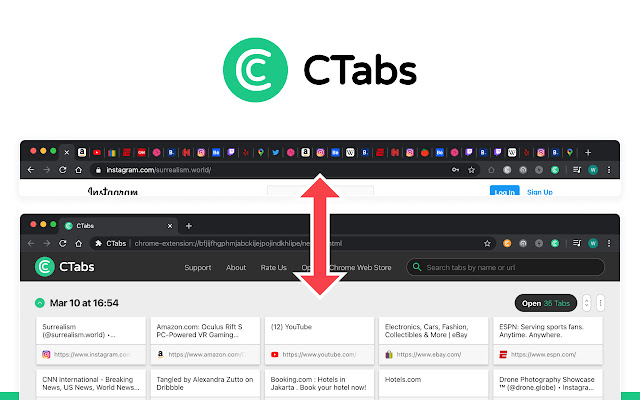 CTabs chrome谷歌浏览器插件_扩展第1张截图