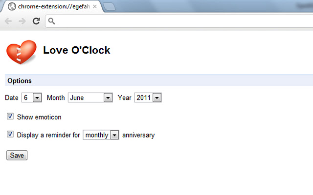 Love O'Clock chrome谷歌浏览器插件_扩展第3张截图