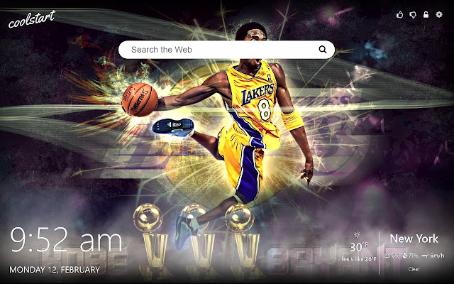 LA Lakers HD Wallpapers NBA New Tab Theme chrome谷歌浏览器插件_扩展第1张截图