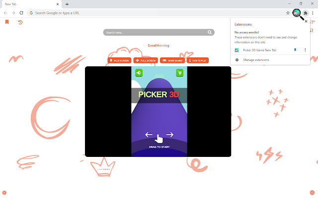 Picker 3D Game New Tab chrome谷歌浏览器插件_扩展第5张截图
