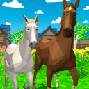 Horse Family Animal 3D Game New Tab