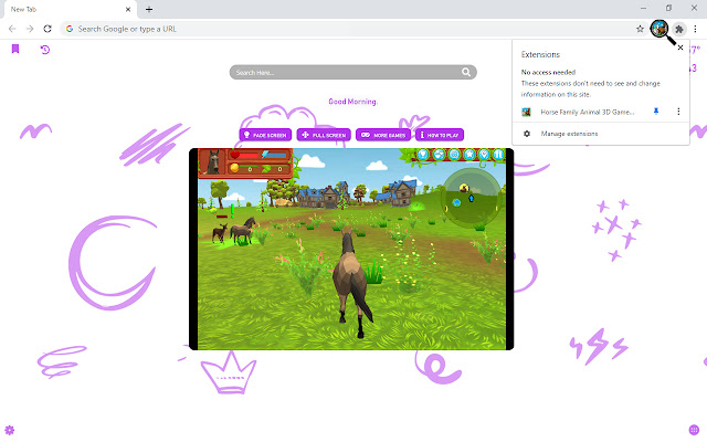 Horse Family Animal 3D Game New Tab chrome谷歌浏览器插件_扩展第2张截图