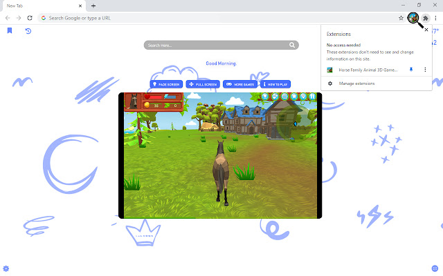 Horse Family Animal 3D Game New Tab chrome谷歌浏览器插件_扩展第3张截图
