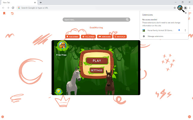 Horse Family Animal 3D Game New Tab chrome谷歌浏览器插件_扩展第5张截图