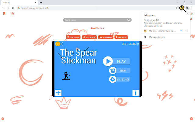 The Spear Stickman Game New Tab chrome谷歌浏览器插件_扩展第4张截图