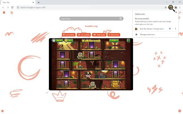 Bob The Robber 5 Temple Game New Tab chrome谷歌浏览器插件_扩展第2张截图