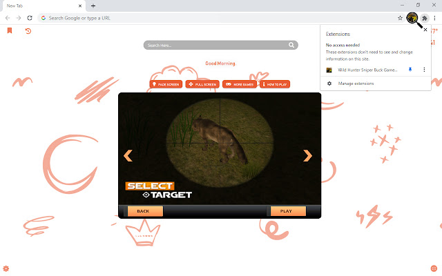 Wild Hunter Sniper Buck Game New Tab chrome谷歌浏览器插件_扩展第4张截图