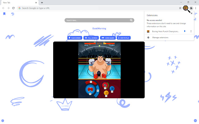 Boxing Hero Punch Champions Game New Tab chrome谷歌浏览器插件_扩展第1张截图