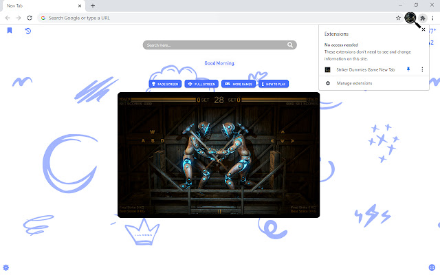 Striker Dummies Game New Tab chrome谷歌浏览器插件_扩展第2张截图