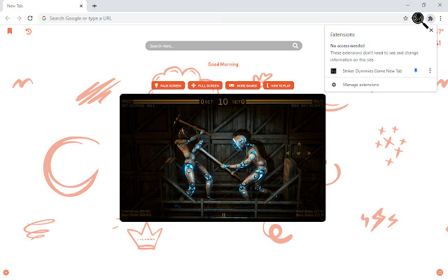 Striker Dummies Game New Tab chrome谷歌浏览器插件_扩展第3张截图