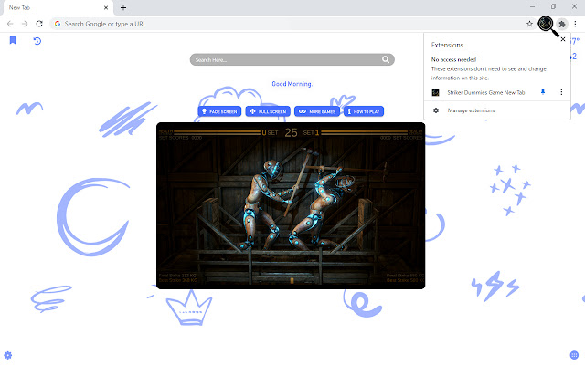 Striker Dummies Game New Tab chrome谷歌浏览器插件_扩展第4张截图