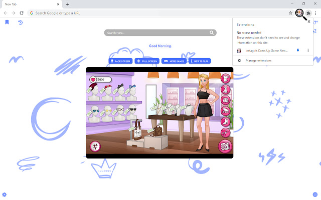Instagirls Dress Up Game New Tab chrome谷歌浏览器插件_扩展第2张截图