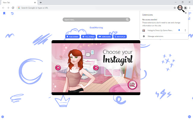 Instagirls Dress Up Game New Tab chrome谷歌浏览器插件_扩展第3张截图