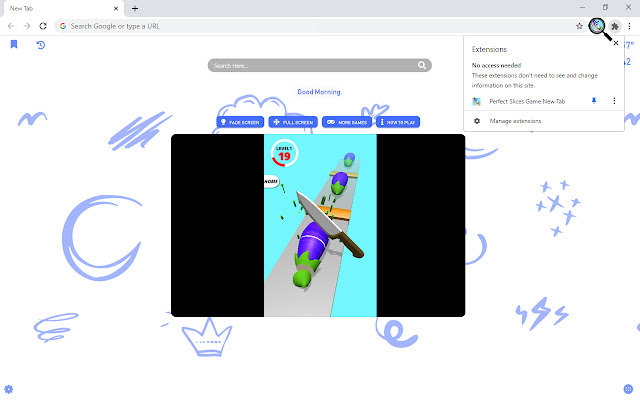 Perfect Slices Game New Tab chrome谷歌浏览器插件_扩展第1张截图