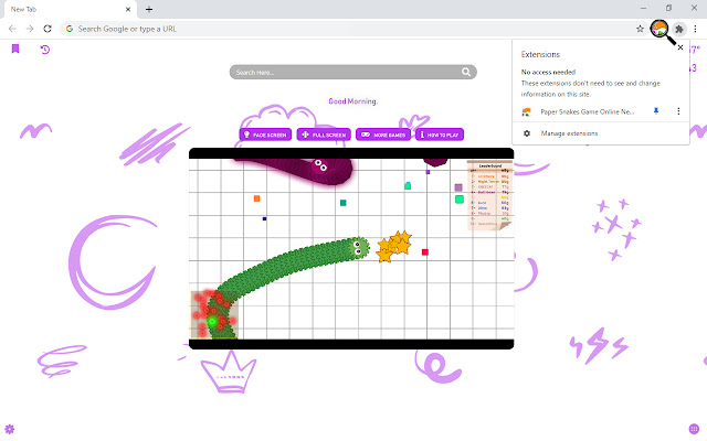 Paper Snakes Game Online New Tab chrome谷歌浏览器插件_扩展第3张截图